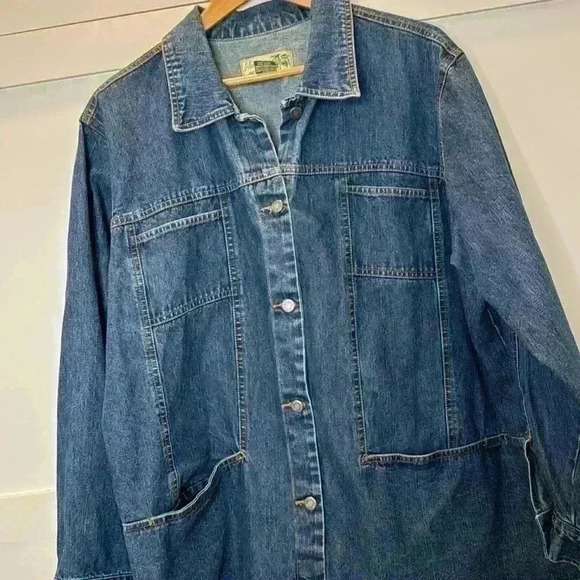 Havana Jacks cafe Dark Blue Jean Jacket Sz: 2X - Picture 5 of 13